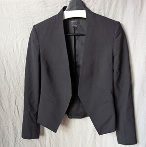 Theory Lanai Wool Suit Jacket Blazer  Black Open Stretch Professional Women 2